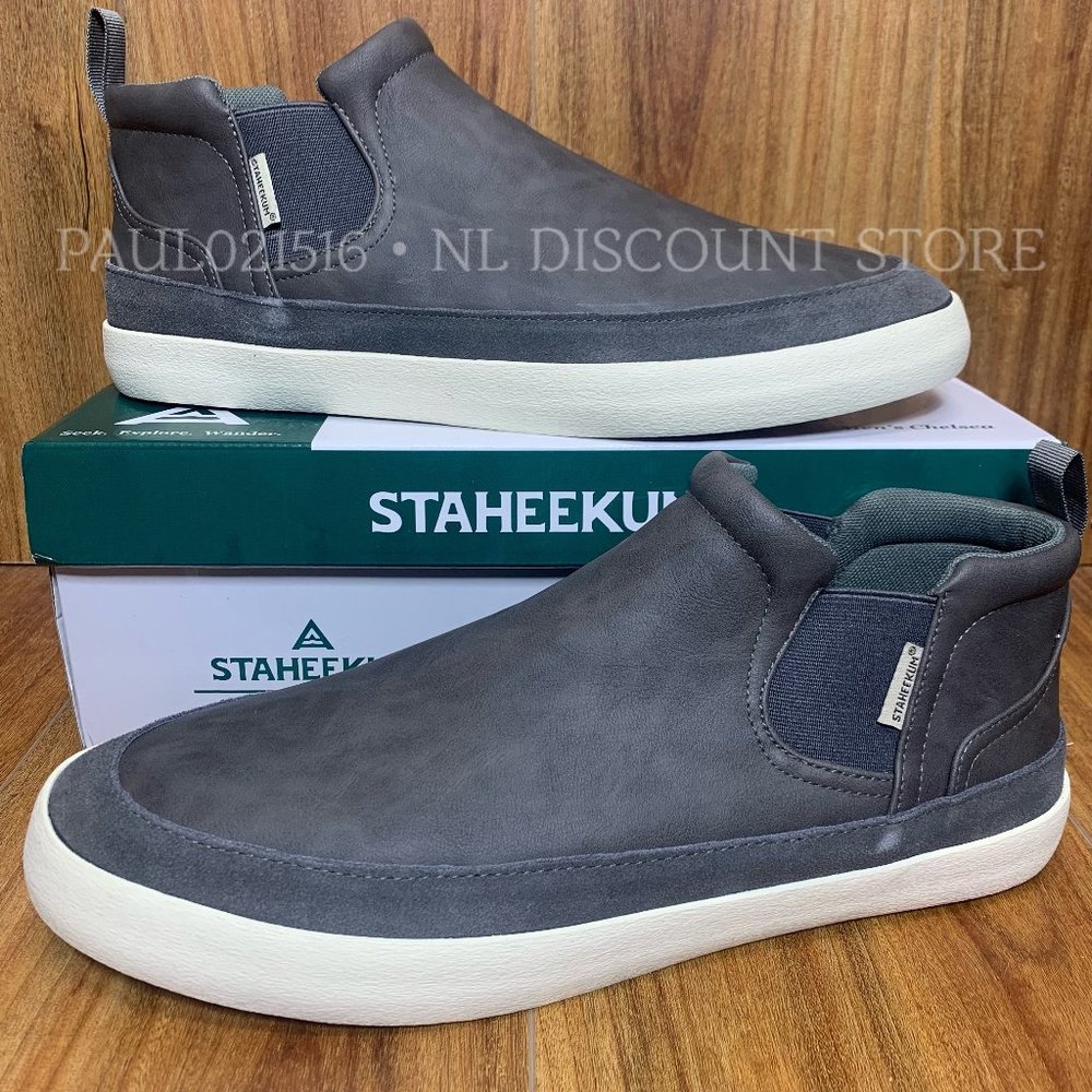 STAHEEKUM Men's Chelsea Shoes, Gray